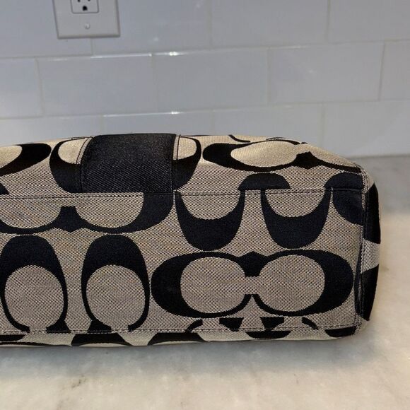 Coach Purse Handbag Y2K Pocketbook Jacquard Signature Logo Satchel Shoulder Bag - Picture 8 of 16